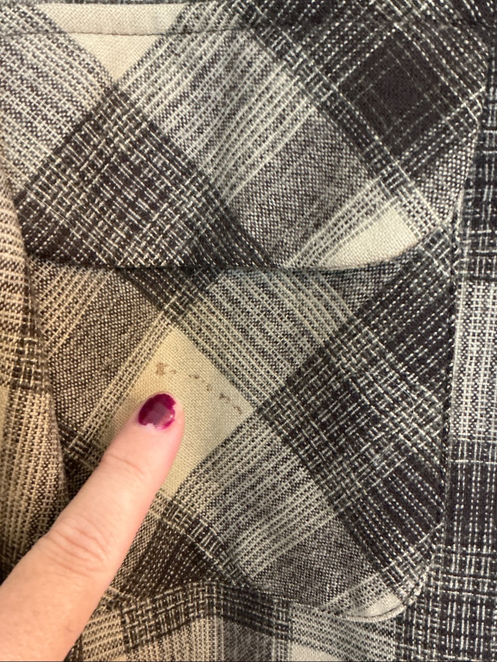 Pendleton Beige and Brown Plaid Button-Front Wool Shirt - Picture 3 of 3